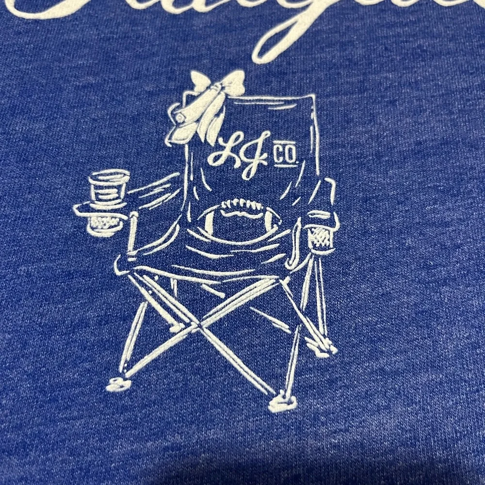 Lauren James Blue Short Sleeve Tee Voted Most Likely to Tailgate- Medium - Picture 5 of 5